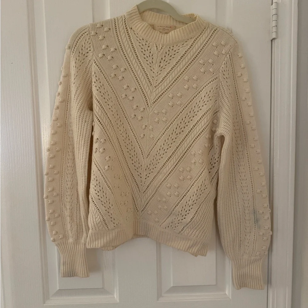 Sezane Pull Solal Cream Sweater - Picture 4 of 6